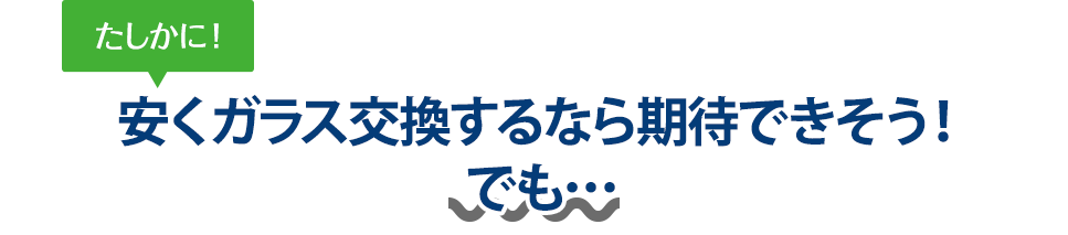 たしかに！ 安くガラス交換するなら有限会社ドクター自動車硝子さんは期待できそう！でも…